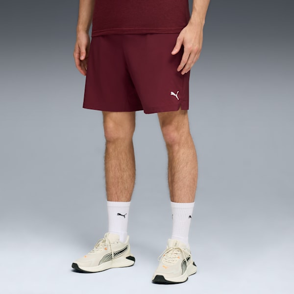 Train All Day ESSENTIALS Men's 7" Woven Shorts, Ruby Shimmer, extralarge